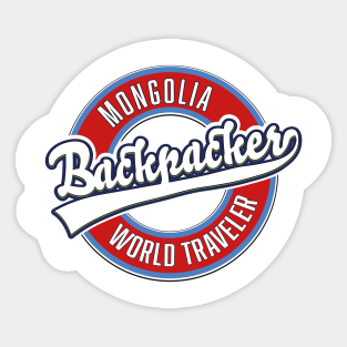 Mongolia backpacker world traveler Sticker